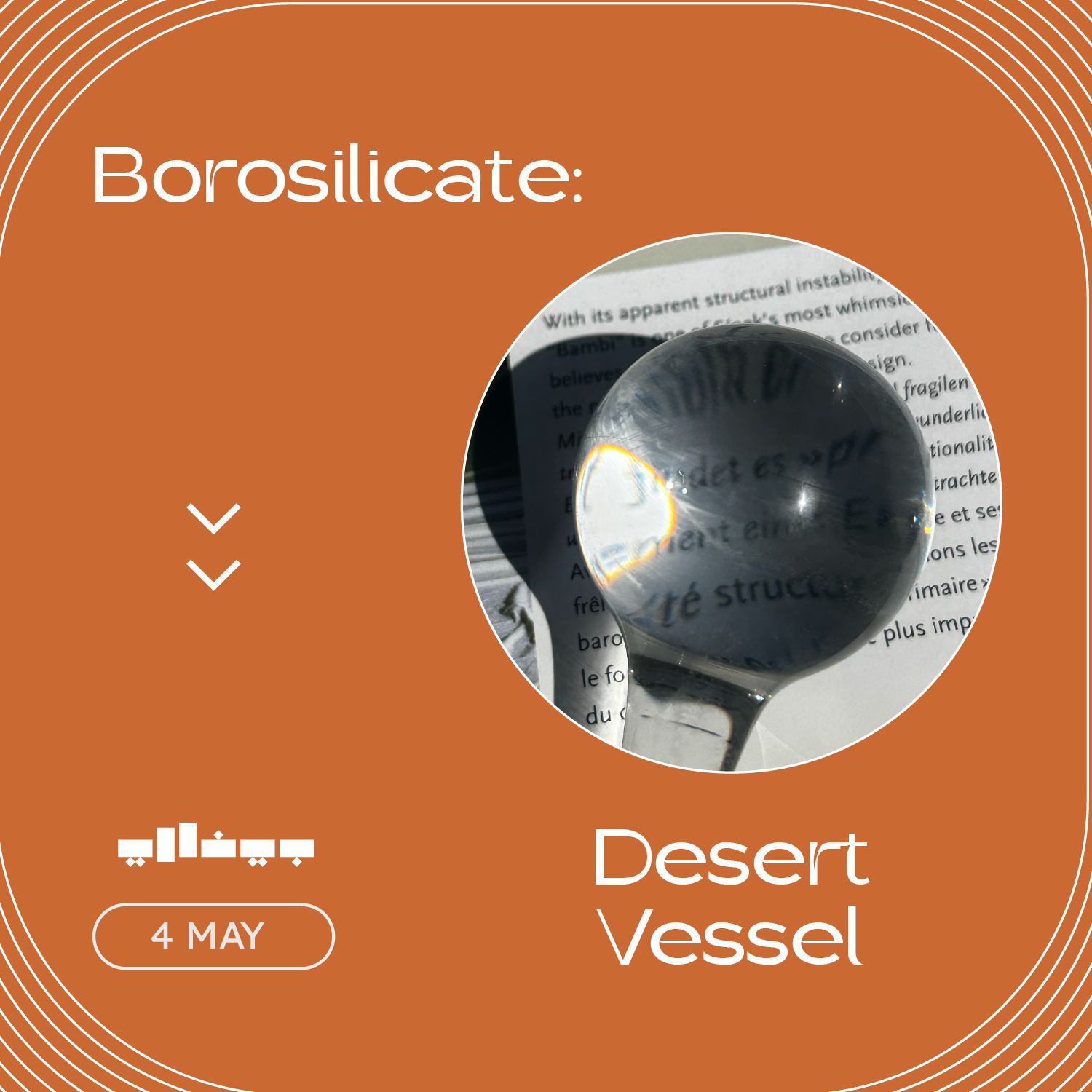 Borosilicate: Desert Vessels