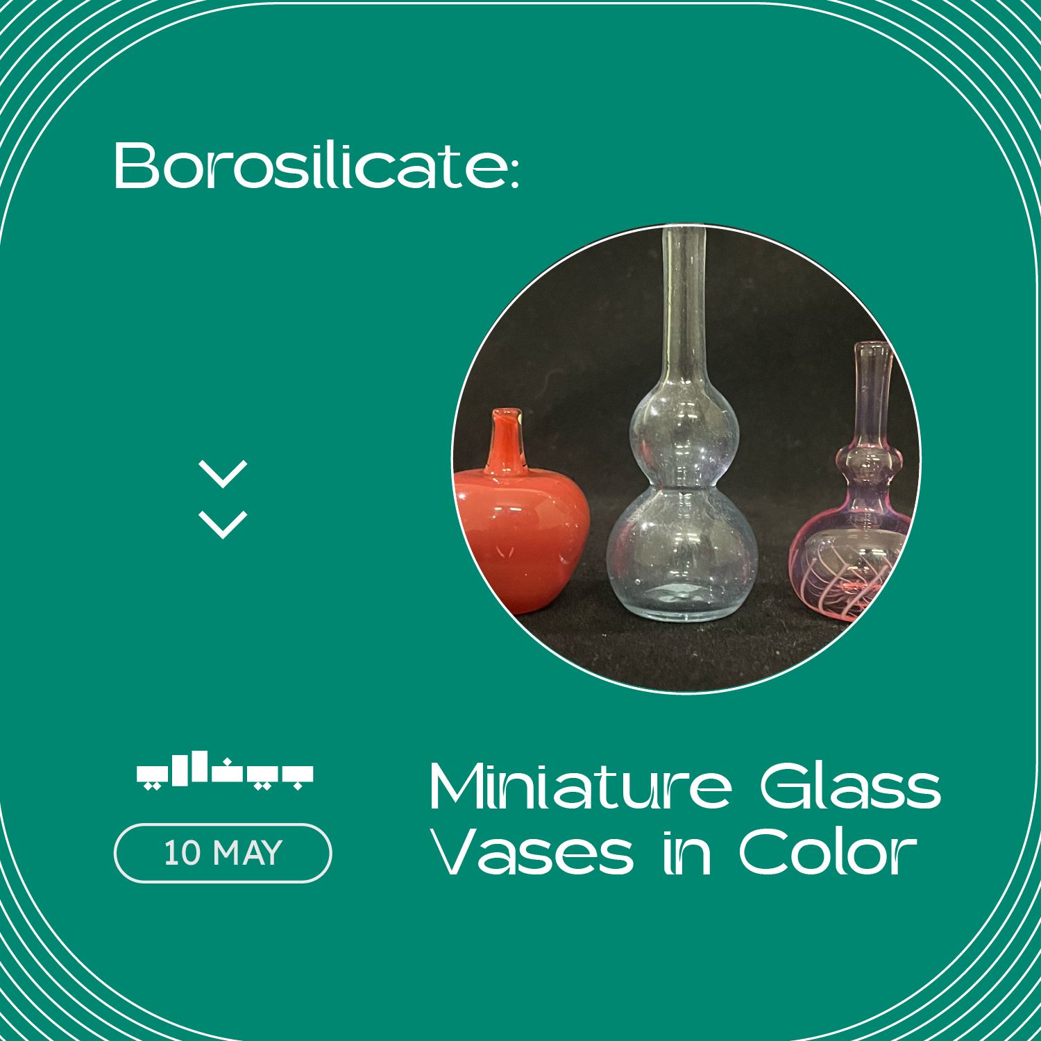 Borosilicate: Miniature Glass Vases in Color