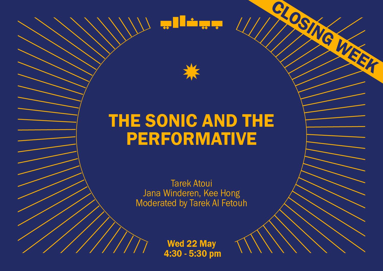 The Sonic and the Performative: Tarek Abou El Fetouh, Kee Hong Low, Zai Tang, Jana Winderen